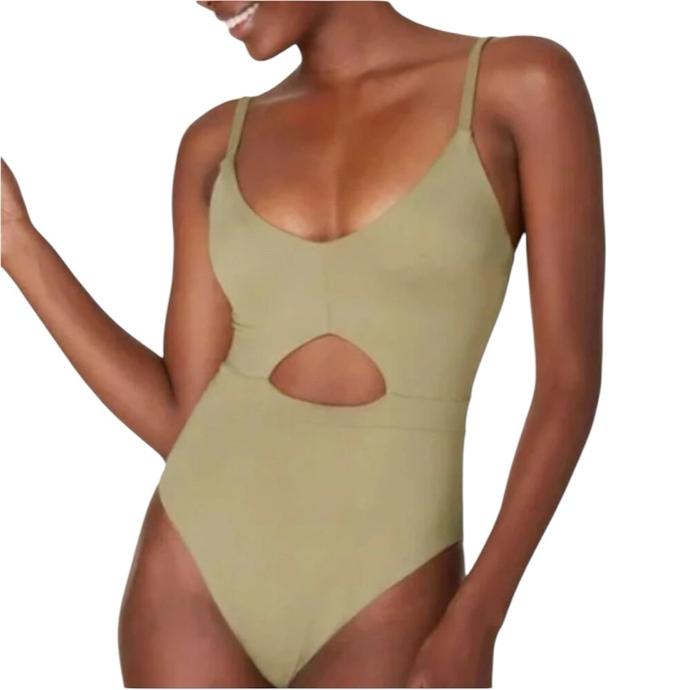Andie Swim The Samoa One Piece Swimsuit Size M NWT Olive Green